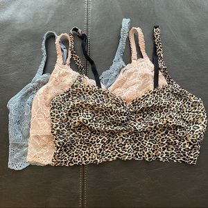 Victoria’s Secret PINK Set of 3 Bralettes Size L